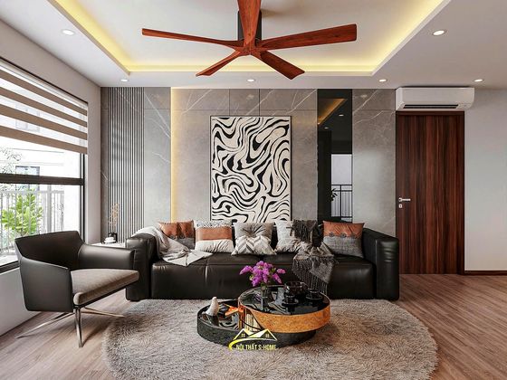 Mẫu thiết kế chung cư five star — nâu gỗ do S-Home thực hiện
