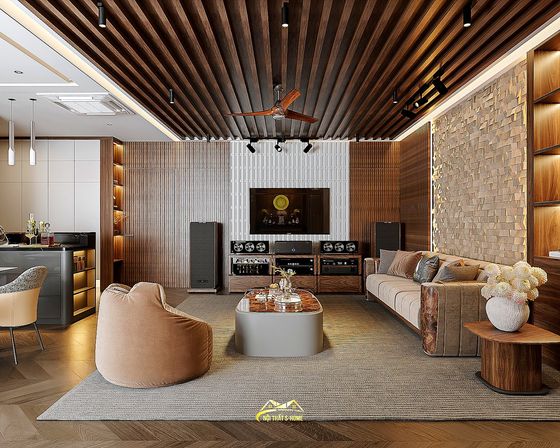 Mẫu thiết kế chung cư hoàng đạo thuý — nâu trắng do S-Home thực hiện